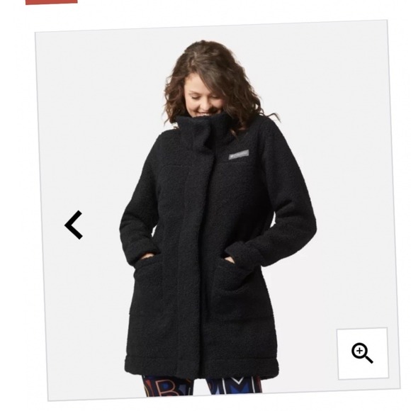 Columbia Jackets & Blazers - Columbia Panorama Long Jacket Black Sherpa Fleece Funnel Neck Coat AW1333 3X